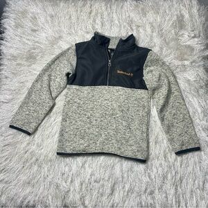 Timberland Gray and Black Quarter-Zip Sweatshirt